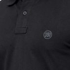 391 Black Color Polo T Shirt Plain Half Sleeves Close Front
