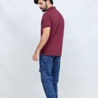 391 Maroon Color Polo T Shirt Half Sleeves Side