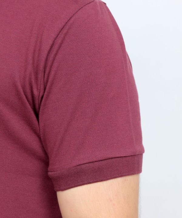 391 Maroon Color Polo T Shirt Half Sleeves Side Slivees