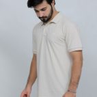 391 Off-White Polo T Shirt Plain Half Sleeves Side