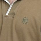 391 Olive with White Color Polo T Shirt Plain Half Sleeves close