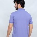 391 Polo T Shirt Plain Half Sleeves Lavender back side