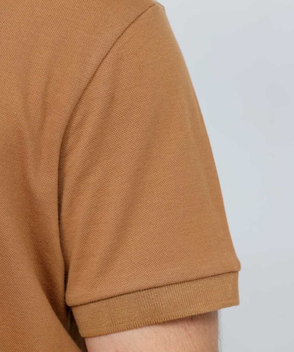 391 Rust Color Polo T Shirt Plain Half Sleeves Side Close