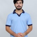 391 Sky Blue With Navy Color Polo T Shirt